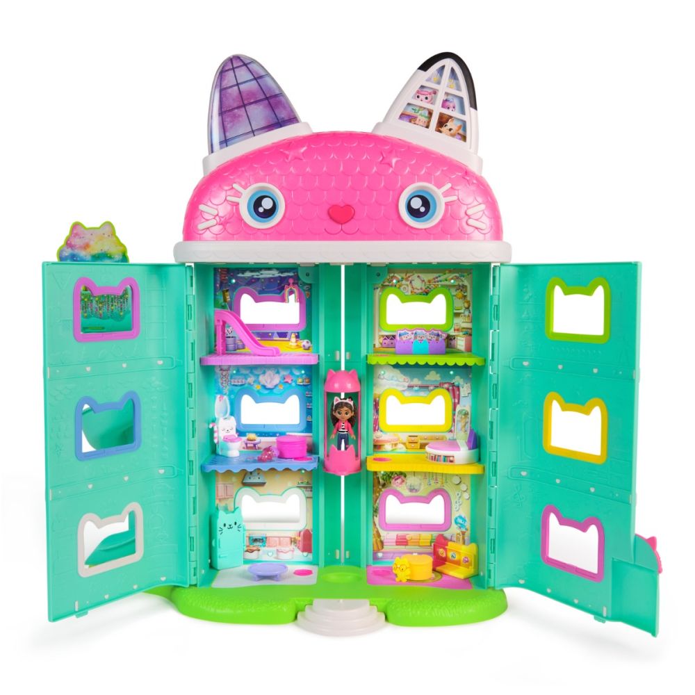 Set de joaca, Gabbys Dollhouse, Casuta interactiva Meow-mazing