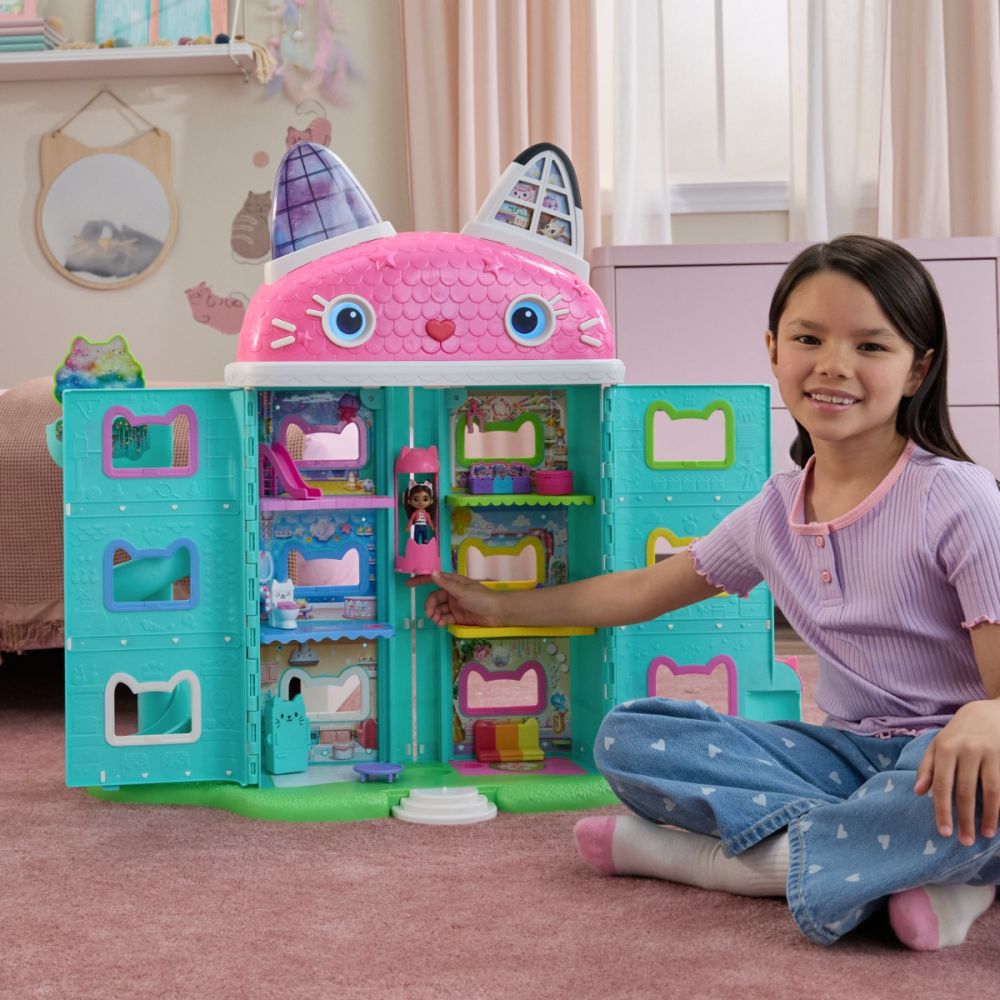 Set de joaca, Gabbys Dollhouse, Casuta interactiva Meow-mazing, 6074339