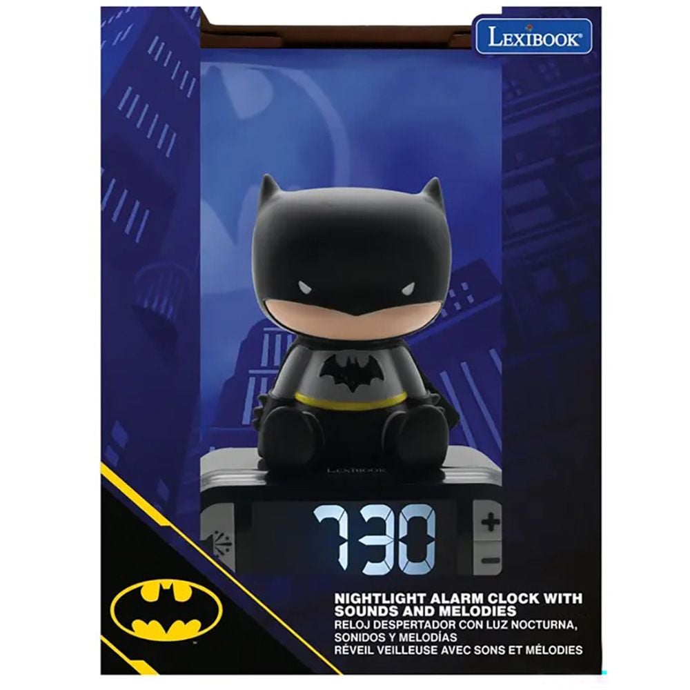 Ceas digital cu alarma si lumina de noapte, Lexibook, Batman