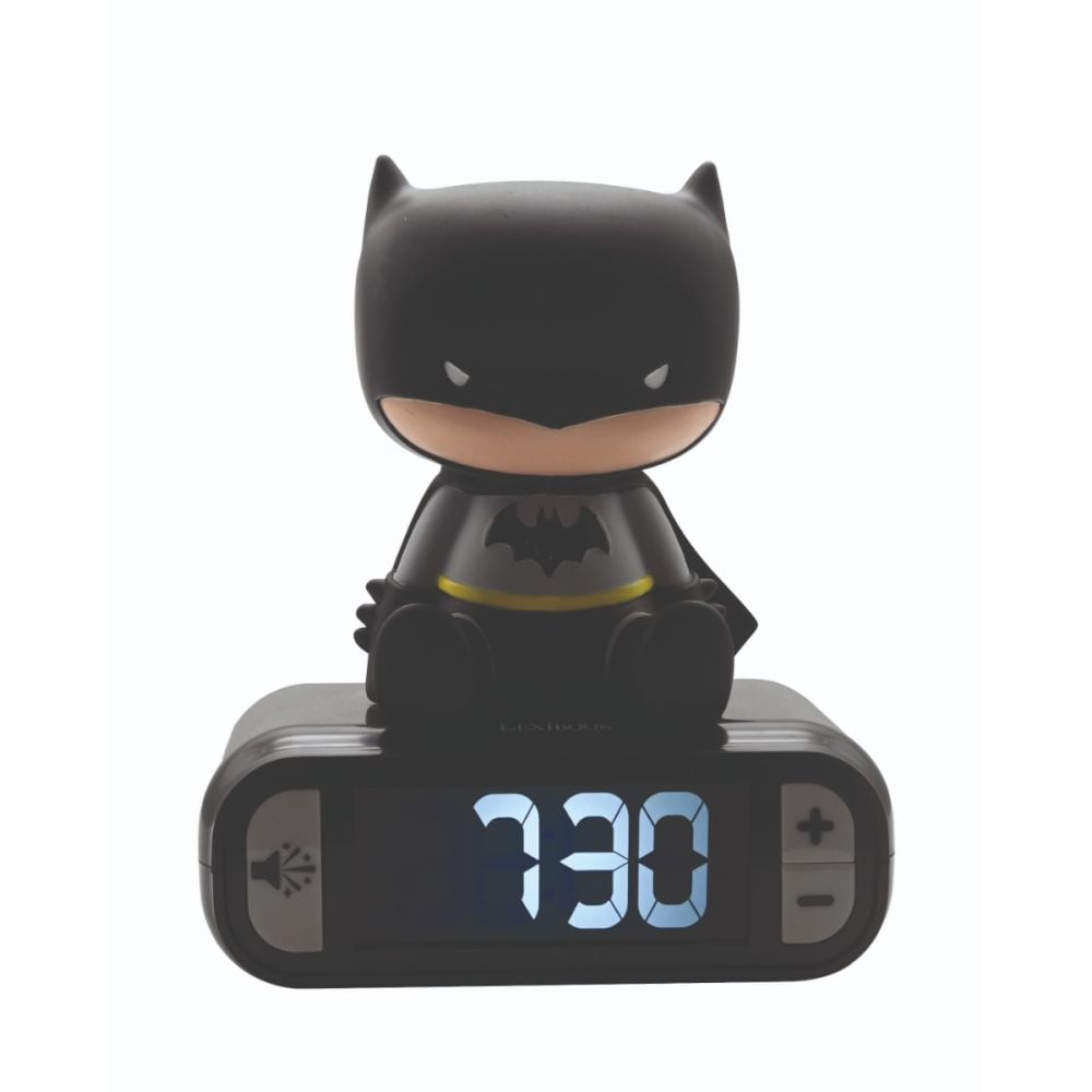 Ceas digital cu alarma si lumina de noapte, Lexibook, Batman