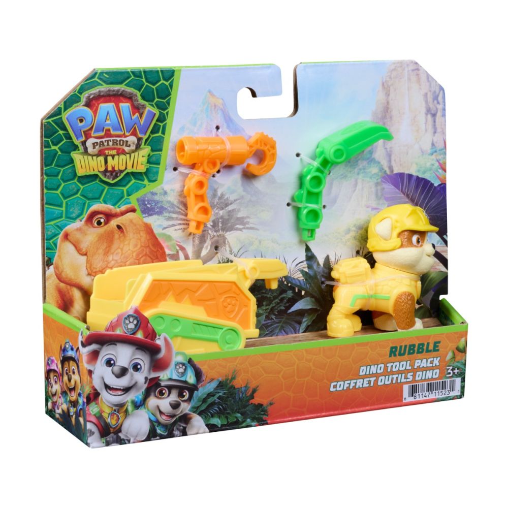 Figurina cu accesorii, Paw Patrol the Dino Movie, Rubble, 20157004