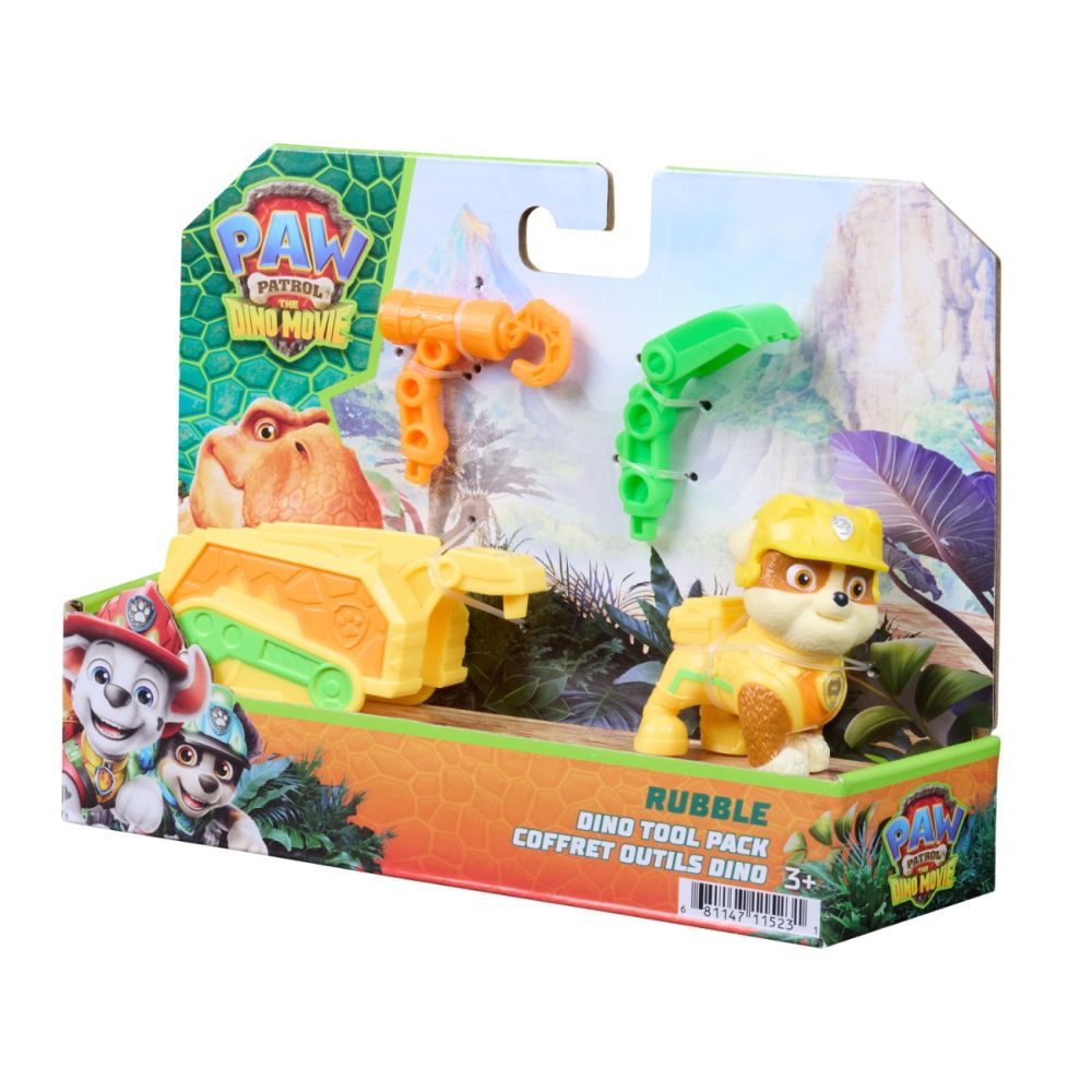 Figurina cu accesorii, Paw Patrol the Dino Movie, Rubble, 20157004
