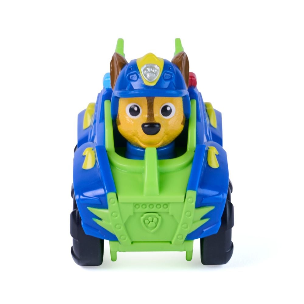 Mini vehicul cu figurina, Paw Patrol the Dino Movie, Pup Squad Racers, Chase, 20157134
