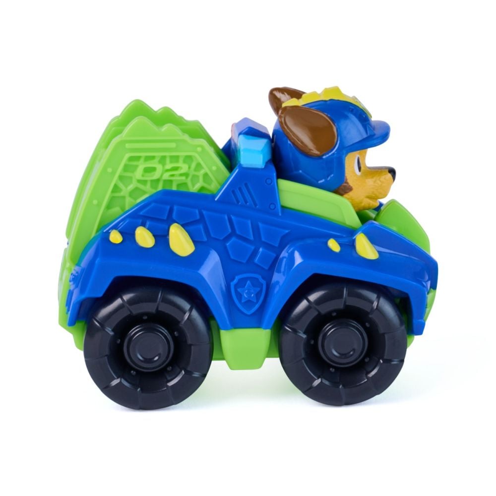 Mini vehicul cu figurina, Paw Patrol the Dino Movie, Pup Squad Racers, Chase, 20157134