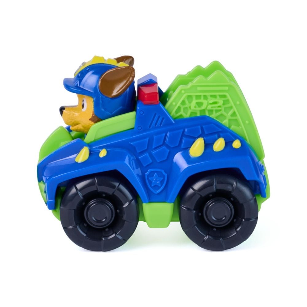 Mini vehicul cu figurina, Paw Patrol the Dino Movie, Pup Squad Racers, Chase, 20157134