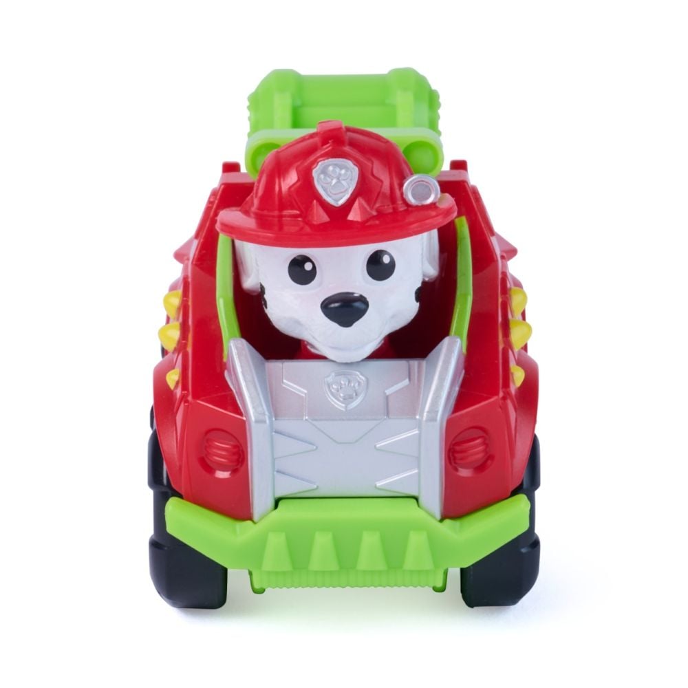 Mini vehicul cu figurina, Paw Patrol the Dino Movie, Pup Squad Racers, Marshall, 20157135