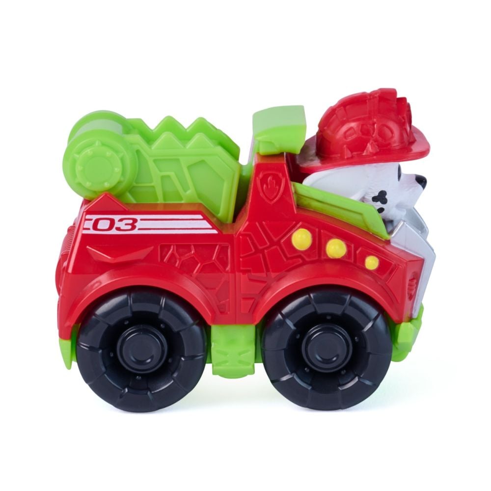 Mini vehicul cu figurina, Paw Patrol the Dino Movie, Pup Squad Racers, Marshall, 20157135