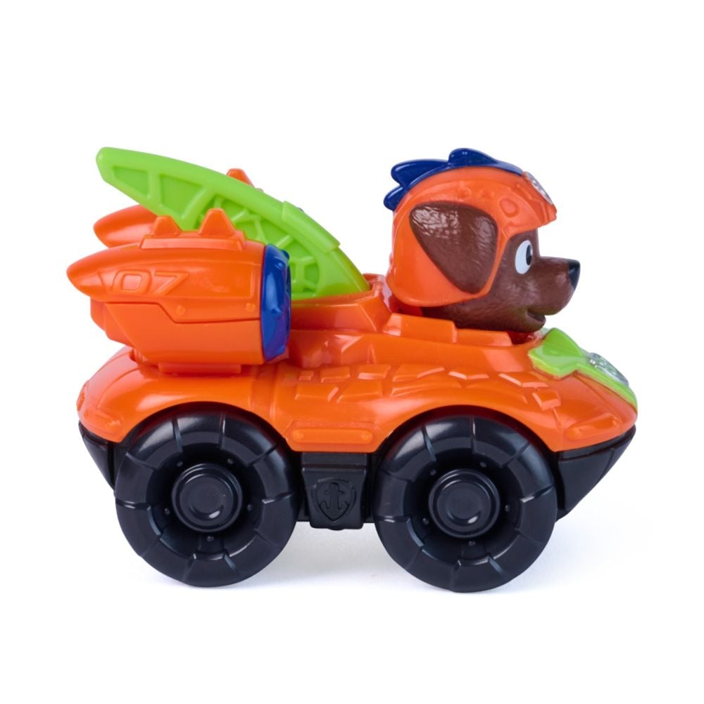Mini vehicul cu figurina, Paw Patrol the Dino Movie, Pup Squad Racers, Zuma, 20157136