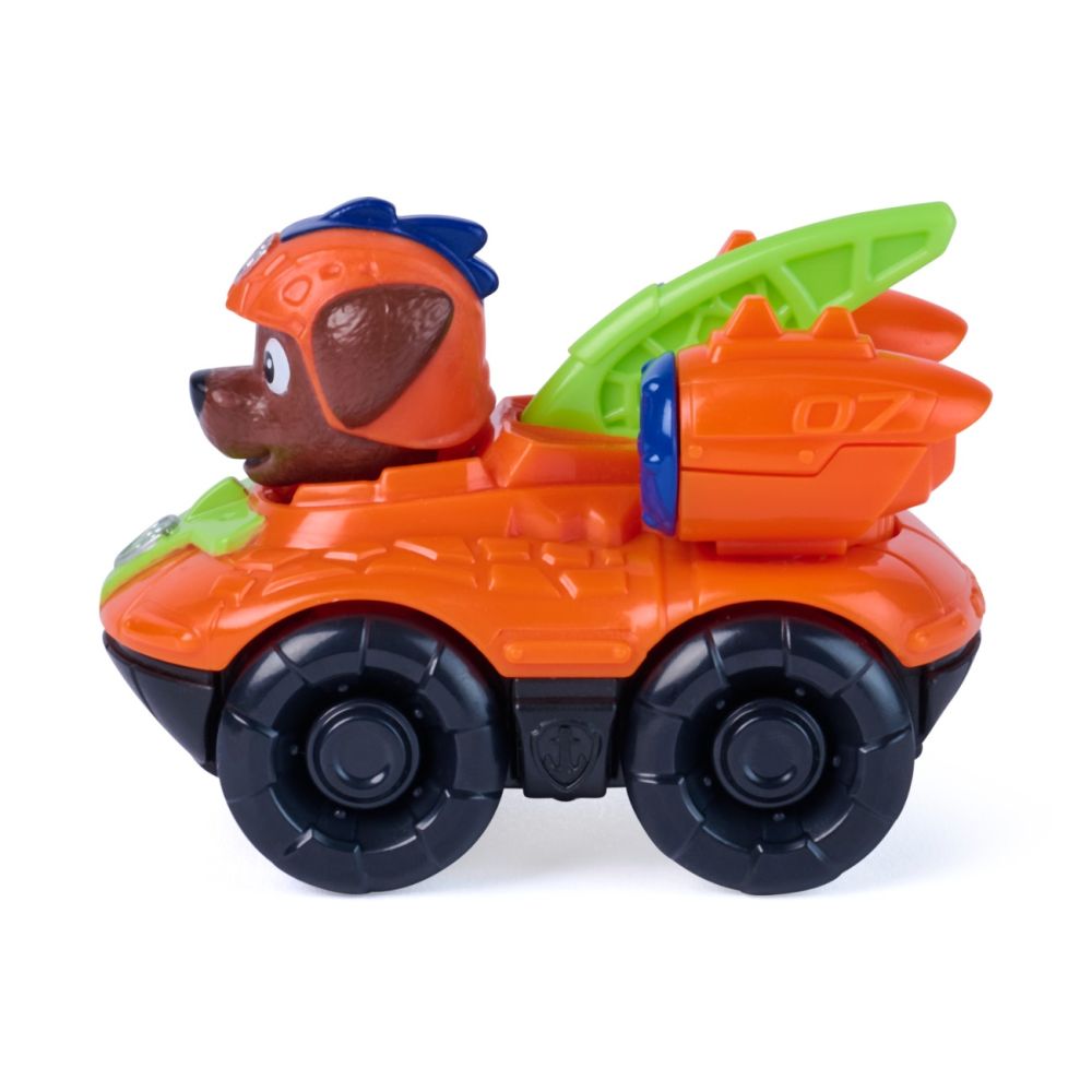 Mini vehicul cu figurina, Paw Patrol the Dino Movie, Pup Squad Racers, Zuma, 20157136