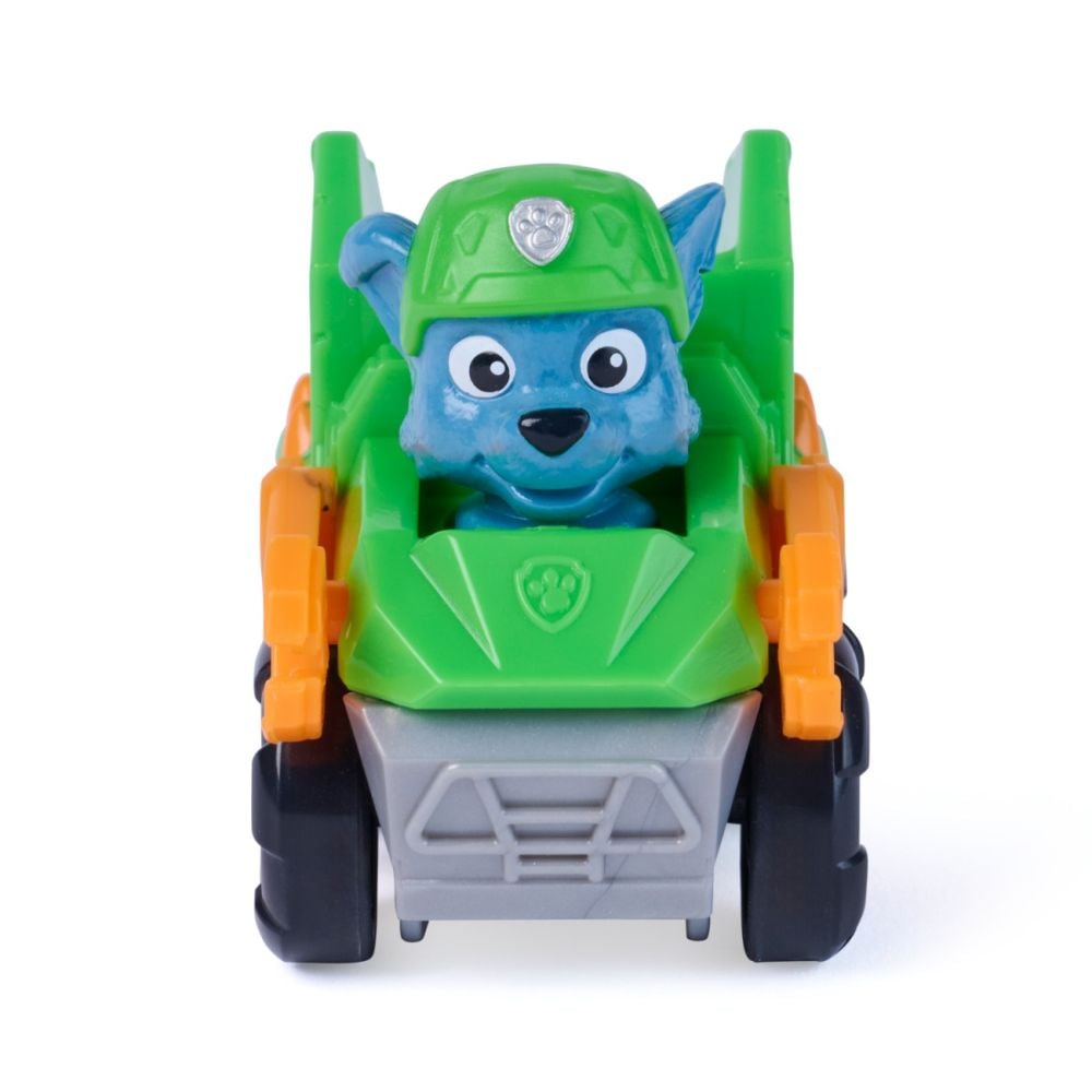 Mini vehicul cu figurina, Paw Patrol the Dino Movie, Pup Squad Racers, Rocky, 20157137