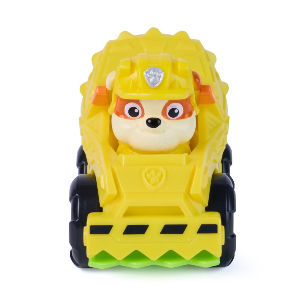 Mini vehicul cu figurina, Paw Patrol the Dino Movie, Pup Squad Racers, Rubble, 20157138