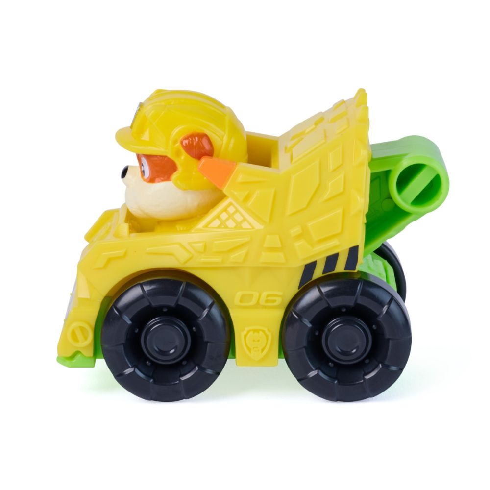 Mini vehicul cu figurina, Paw Patrol the Dino Movie, Pup Squad Racers, Rubble, 20157138