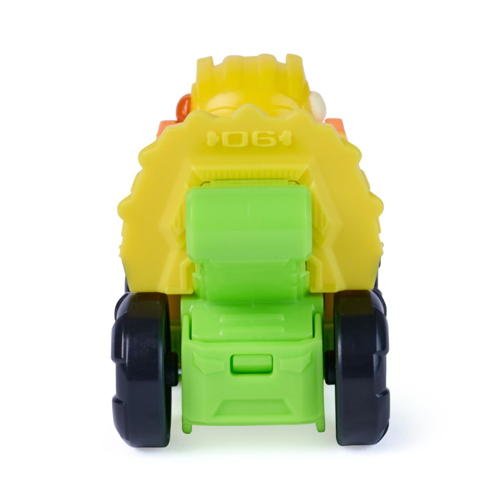 Mini vehicul cu figurina, Paw Patrol the Dino Movie, Pup Squad Racers, Rubble, 20157138