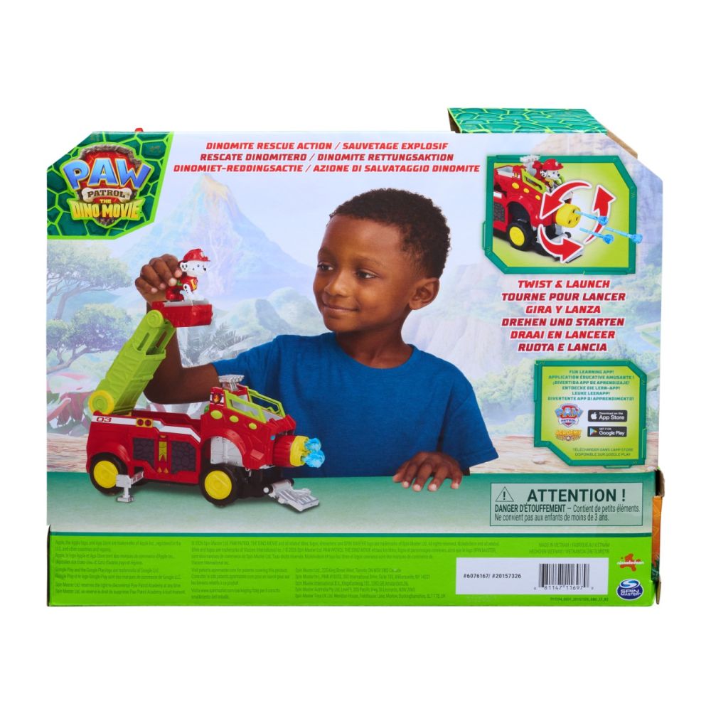 Set de joaca cu figurina, Paw Patrol, Dino Rescue Responder, Marshall, 6076167