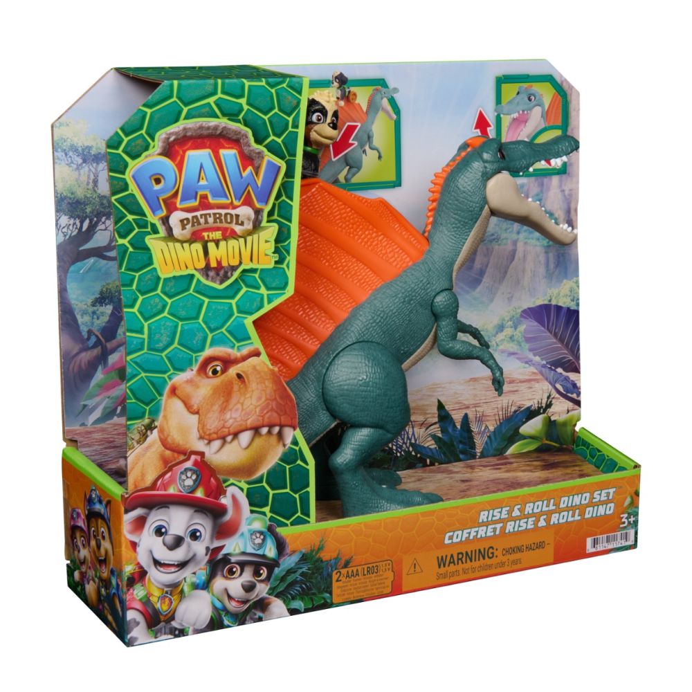 Set de joaca dinozaur si figurina, Paw Patrol, Rise and Roll Dino, 6076188