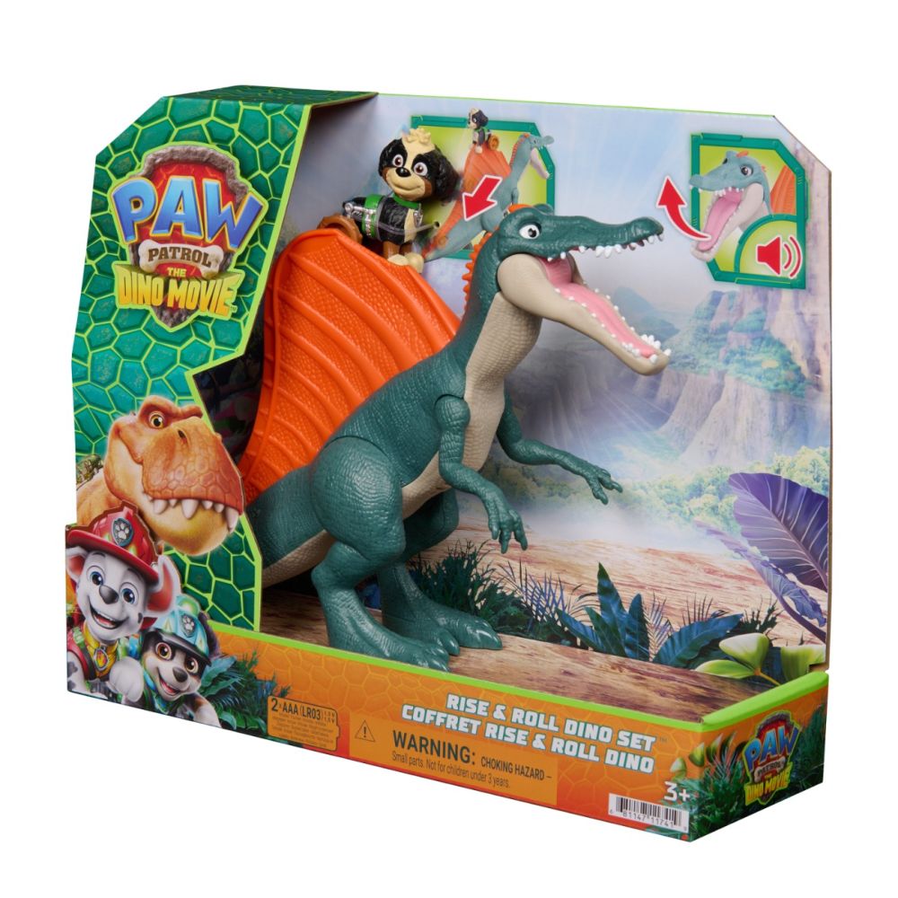 Set de joaca dinozaur si figurina, Paw Patrol, Rise and Roll Dino, 6076188
