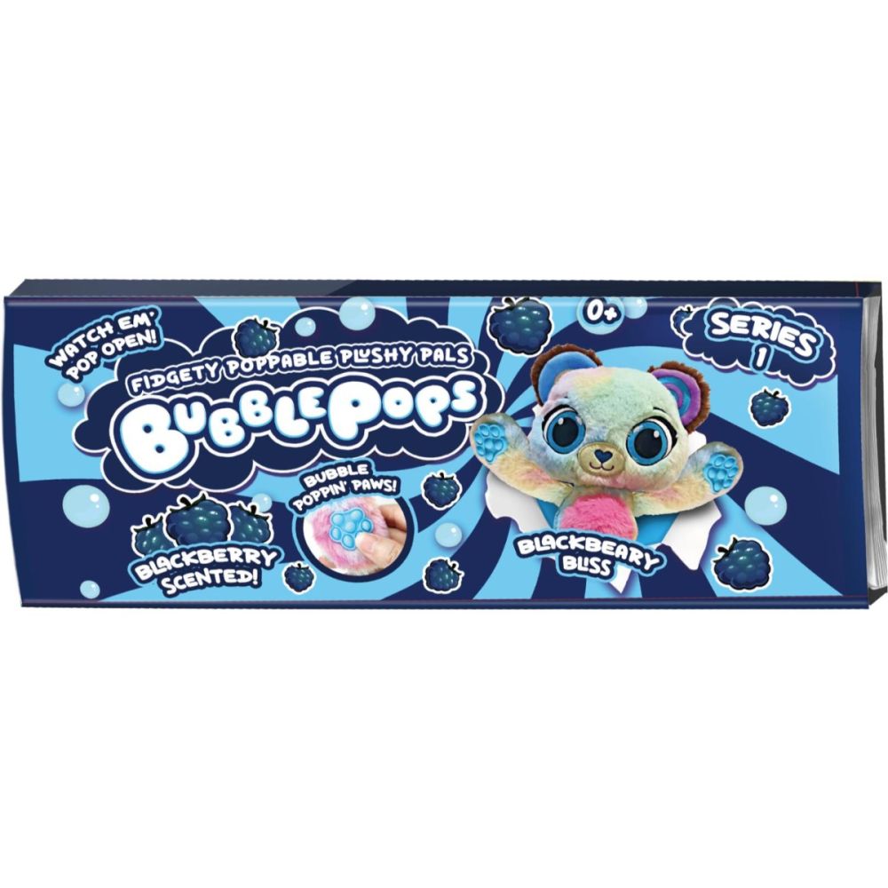 Jucarie de plus parfumata, Bubble Pops, S1, Blackberry Bliss, 34 cm