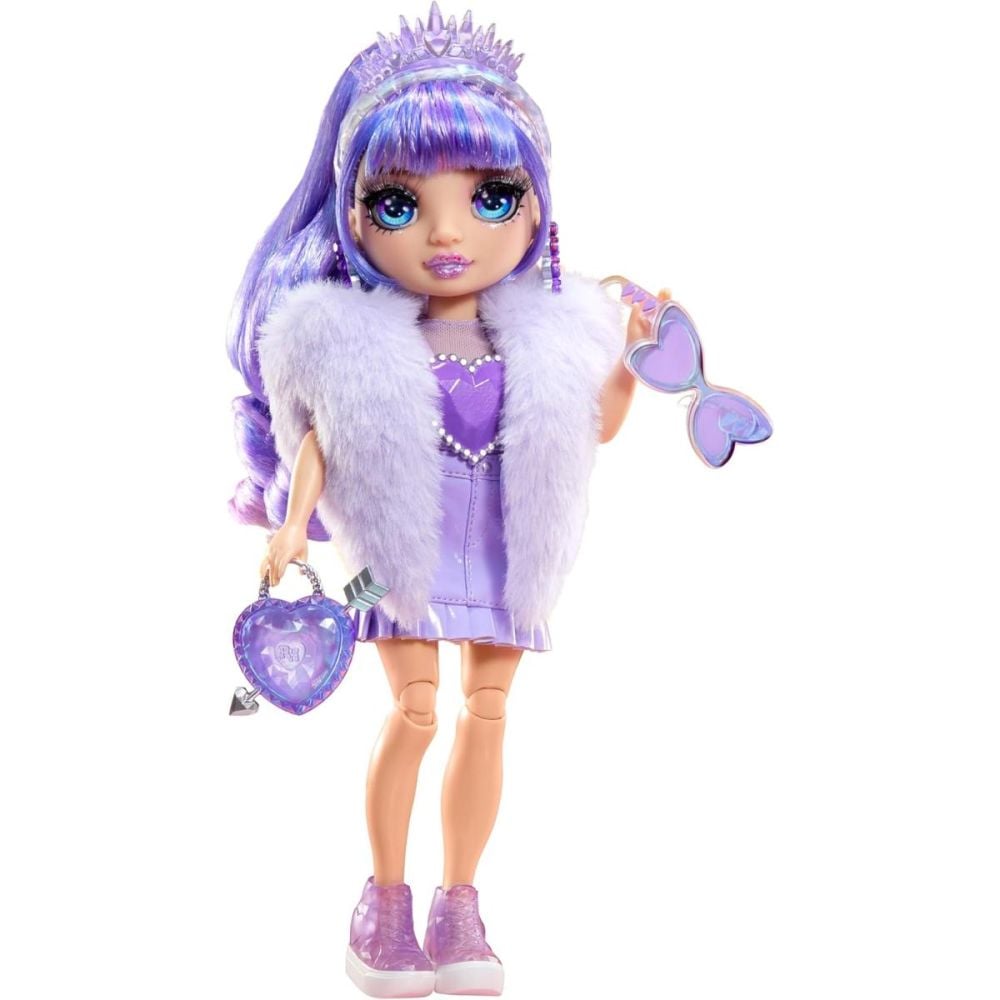Papusa Rainbow High, Creative Crystals, Violet Willow, 121404EUC