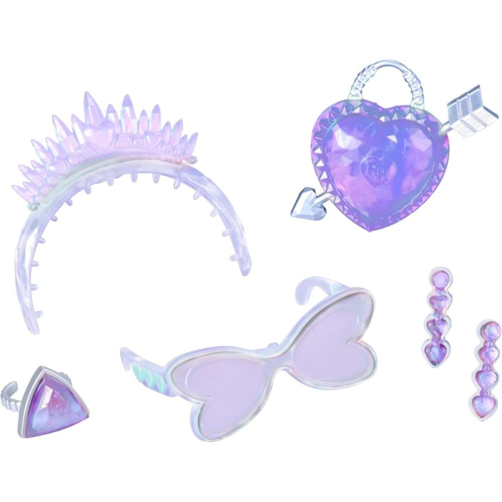 Papusa Rainbow High, Creative Crystals, Violet Willow, 121404EUC