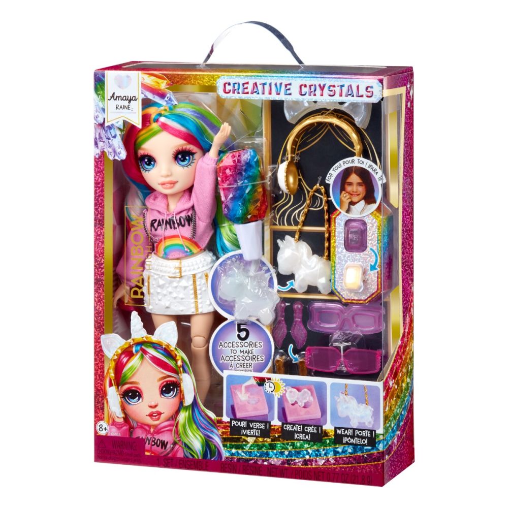 Papusa Rainbow High, Creative Crystals, Amaya Raine, 121411EUC