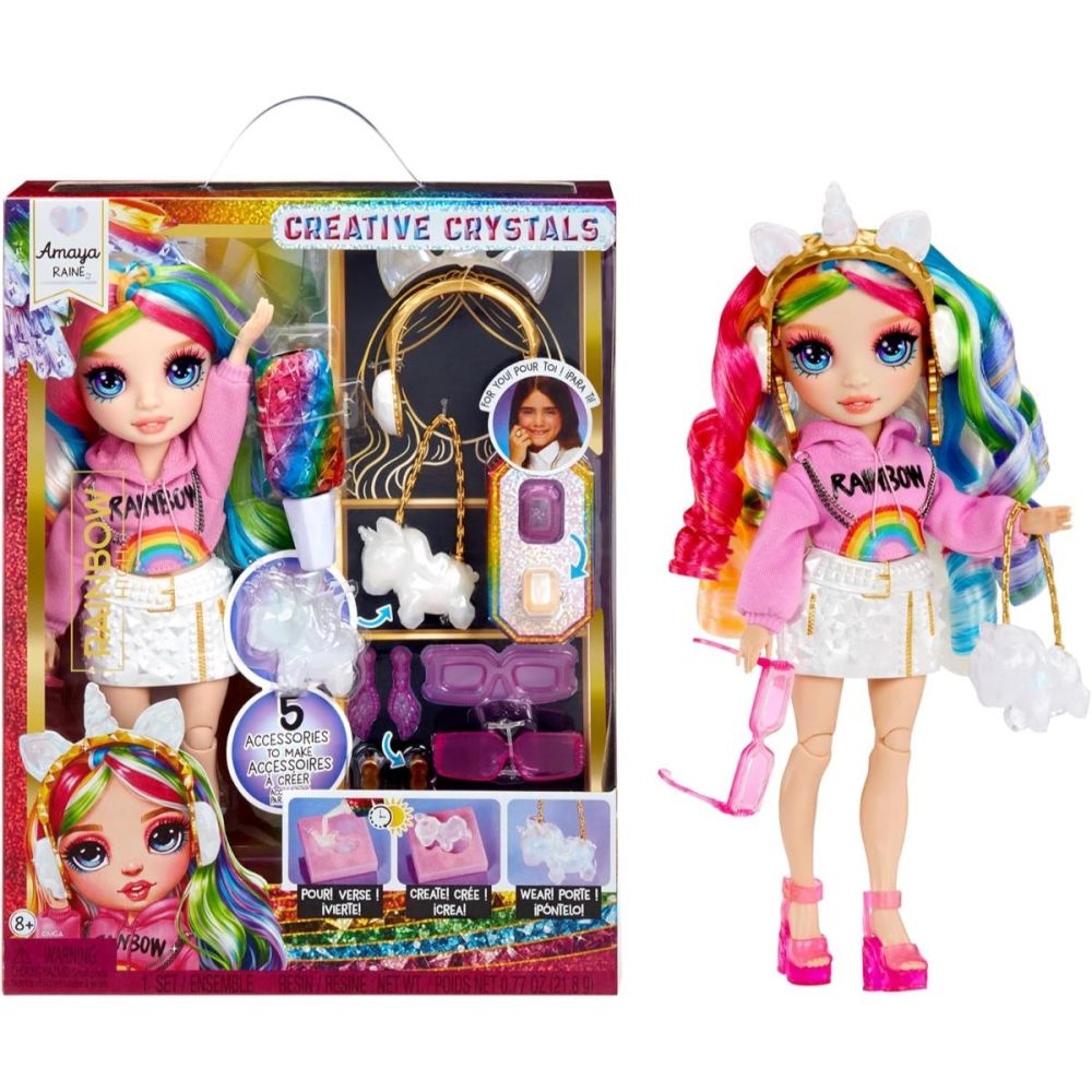 Papusa Rainbow High, Creative Crystals, Amaya Raine, 121411EUC