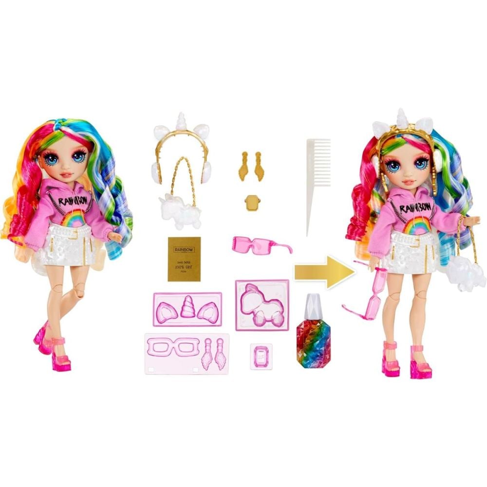 Papusa Rainbow High, Creative Crystals, Amaya Raine, 121411EUC