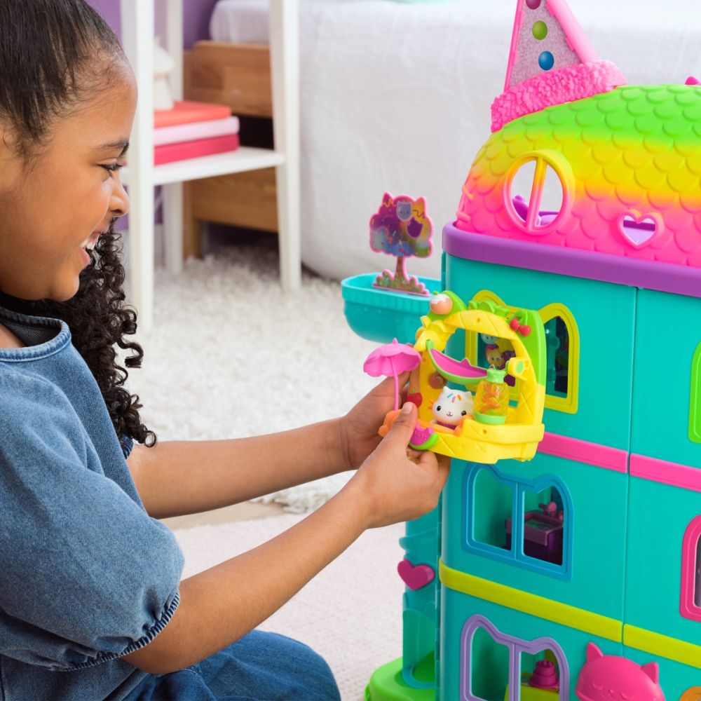 Set de joaca cu figurina, Gabbys Dollhouse, Cakeys Fruit Smoothie Party Balcony, 20146520