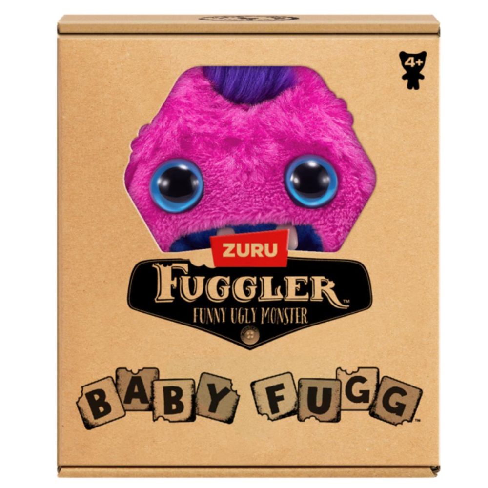 Jucarie de plus, Fuggler, Baby Fuggs, Greedy Grinner, Roz, S4, 9 cm