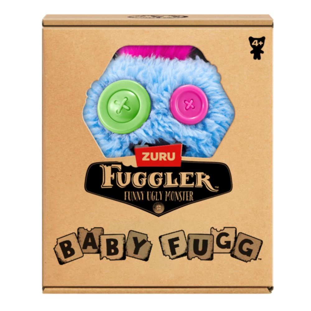 Jucarie de plus, Fuggler, Baby Fuggs, Sasquoosh, Blue, S4, 9 cm