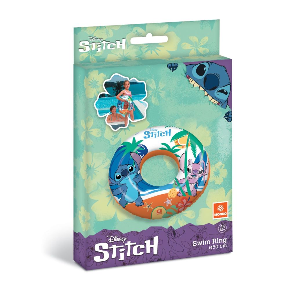 Colac gonflabil pentru inot, Disney Stitch, 50 cm