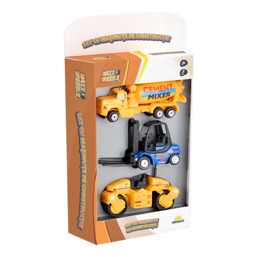Set 3 masinute de constructie, Maxx Wheels