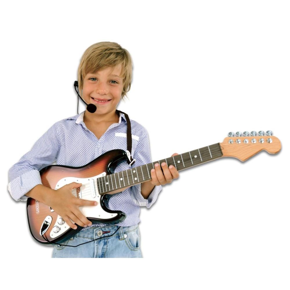 Chitara rock electronica cu microfon, Bontempi, Wireless, 67 cm