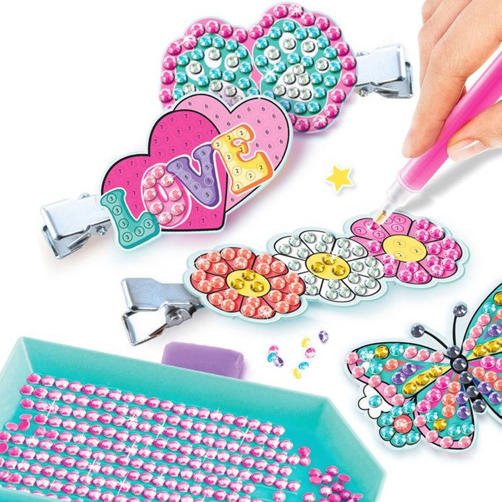 Set de creat 8 agrafe de par, Style 4 Ever, Diamond Art