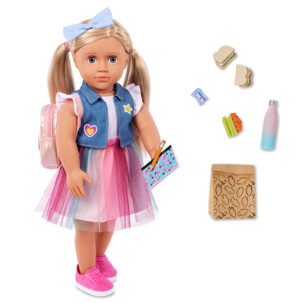 Papusa Evie in prima zi de scoala, Our Generation, 46 cm