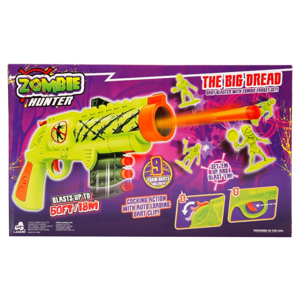 Pistol cu 9 sageti din burete, Lanard Toys, Zombie Hunter