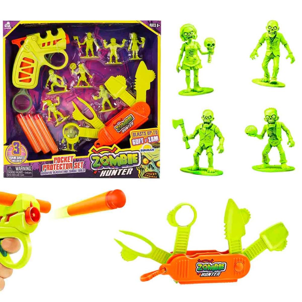 Set arme de jucarie, Lanard Toys, Pocket Protector Zombie Hunter