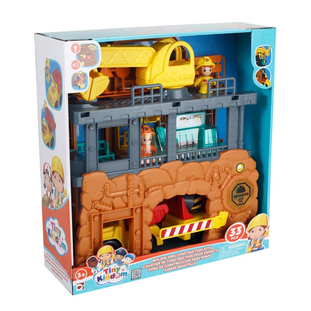 Set de joaca, Tiny Kiddom, Santier de contructii, 33 piese