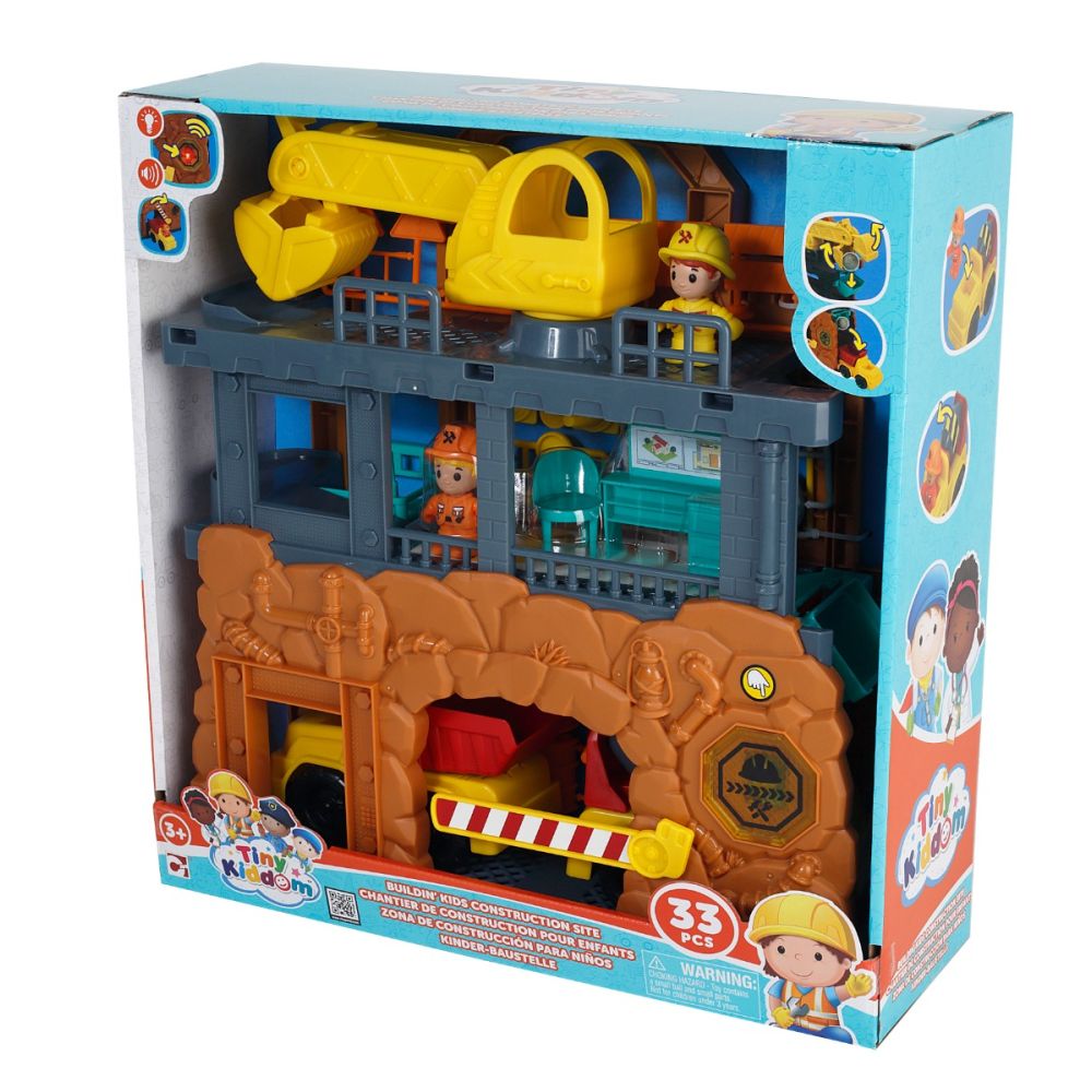 Set de joaca, Tiny Kiddom, Santier de contructii, 33 piese