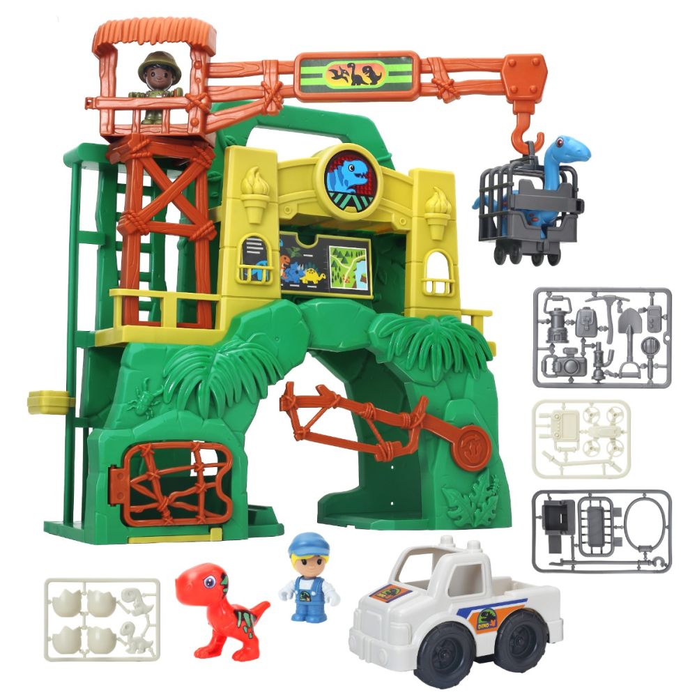 Set de joaca, Tiny Kiddom, Dino Nursery Tower, 28 piese