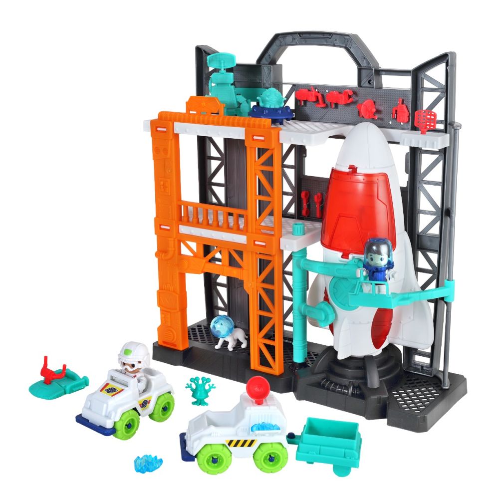 Set de joaca, Tiny Kiddom, Blast off Adventure Spaceship, 32 piese
