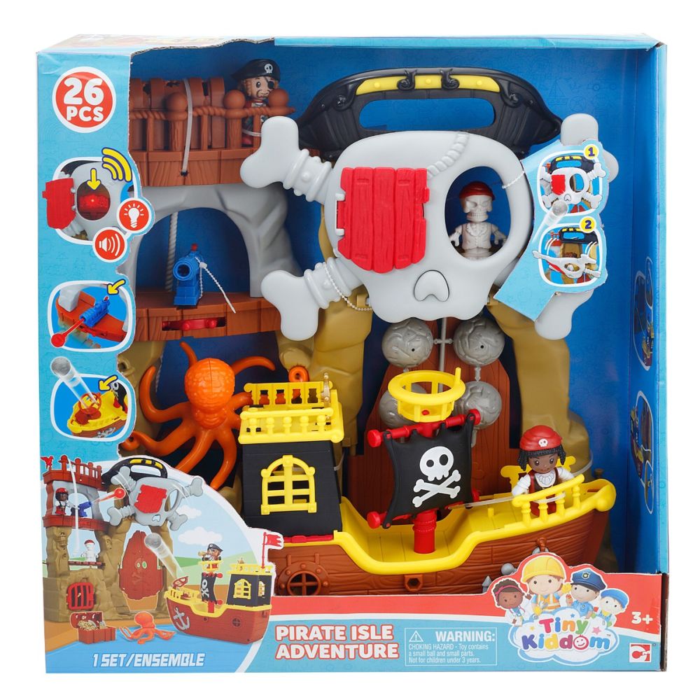Set de joaca, Tiny Kiddom, Insula piratilor, 26 piese | Noriel