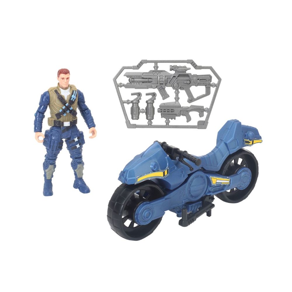 Set de joaca figurina cu vehicul transformabil, ACID, Morphozor Cycle-Glider