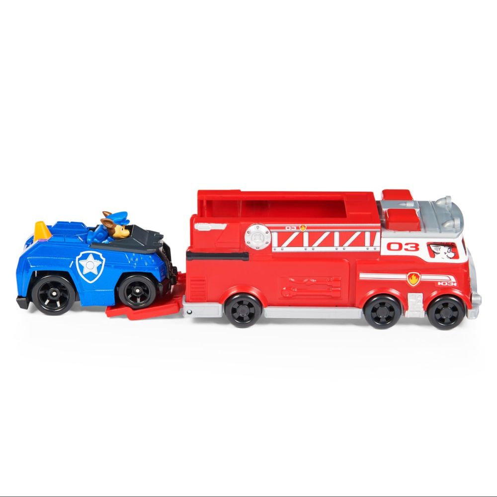 Set de joaca, masina de pompieri si figurina metalica, Paw Patrol