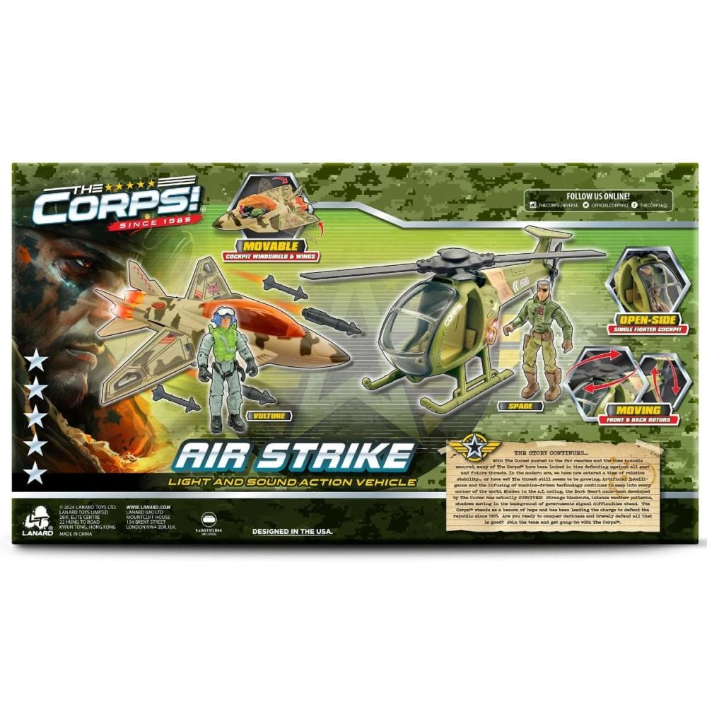 Avion militar de lupta cu figurina, Lanard Toys, The Corps Universe