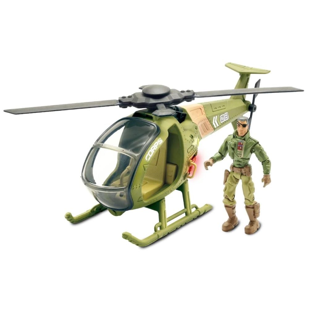 Elicopter militar de lupta cu figurina, Lanard Toys, The Corps Universe