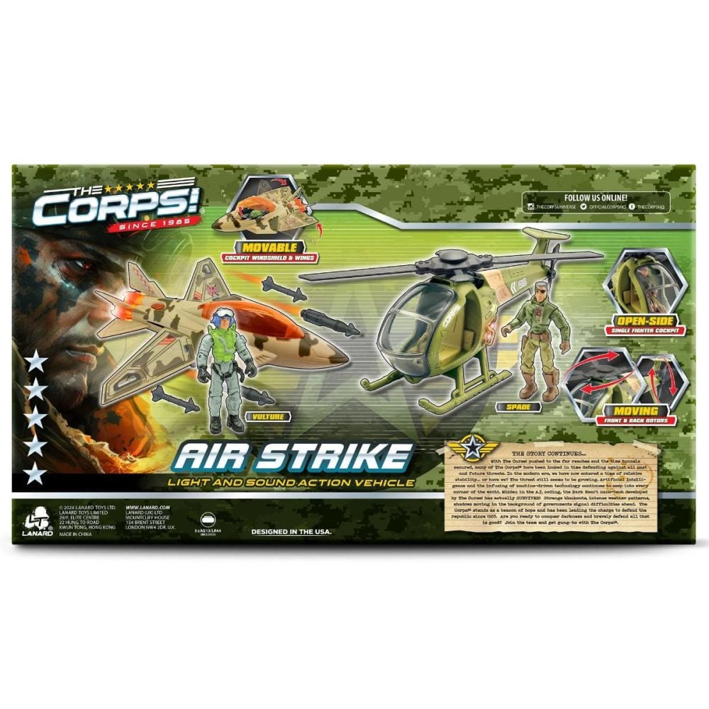 Elicopter militar de lupta cu figurina, Lanard Toys, The Corps Universe