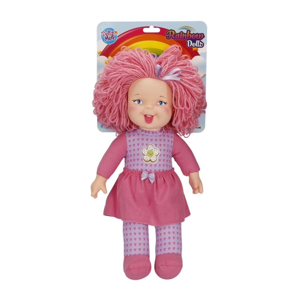 Papusa Rainbow Dolls, Dollz n More, cu par roz deschis, 45 cm