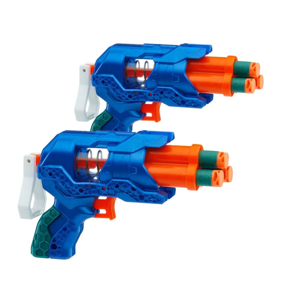 Set 2 arme de jucarie, Air Warriors, Mayhem Ruin, 6 sageti din burete