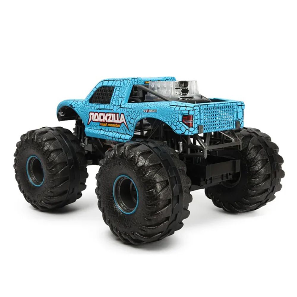 Masina cu telecomanda, New Bright, RockZilla, 1:10, Albastru