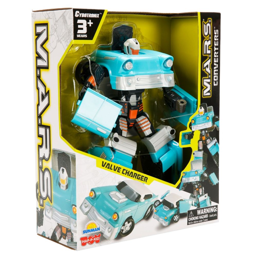 Robot transformabil, Happy Kid, M.A.R.S. Valve Charger, Turcoaz